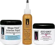 Doo Gro Mega Thick Intense Repair 16oz with Stimulating Growth Oil 4.5 fl. oz & Hair Vitalizer Triple Strength 4oz