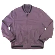 Ted Baker Laundered Bomber Jacket Size 7 Mens Size XXL Washed Plum NEE