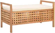 Storage Bench 93x49x49 cm Solid Walnut Wood Storage Furniture