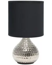 Lalia Home Hammered Silver Drip Mini Table Lamp