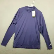 Nike Jordan Sport Golf Top Shirt Men Large Purple FD8111-502 Dri-Fit Jumpman