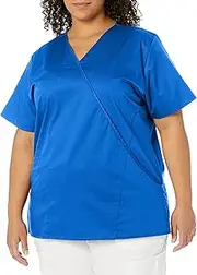 WonderWink Women's Wonderwork Women's Mock Wrap Scrub Top