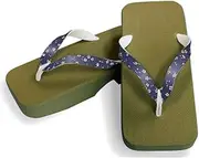 Hajime(一歩) [One Step] [Hajime] Geta Geta Clogs, Soft and Water Resistant, Made of Sponge, 11.2 inches (28.5 cm), GR/Cherry Blossom x Navy Blue, Cherry Blossom x Navy (Sakura x Navy/28.5), Sakura × Navy, 28.5 cm