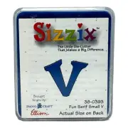 SIZZIX FUN SERIF 38-0393 LOWERCASE LETTER 'V'