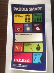 BOATING STICKER FOR KAYAK CANOE PADDLE AWARE BOAT YANMAR HONDA SUZUKI 4WD CAR 1
