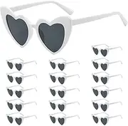 [JIRONN] 16 Pairs Heart Shaped Glasses, Love Heart Shaped Glasses for Women, Vintage Cat Eye Mod Style Retro Glasses, Fashion Cute Heart Glasses, UV400 Protection Fashion Eyewear Glasses for Ladies