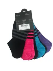 New adidas Women's Superlite Aeroready No Show Socks 6 Pairs Pink Purple Grey