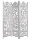 VINTAGE INDIEN FURNITURE HANDCRAFT WOODEN PARTITION SCREEN ROOM DIVIDER 3 PANELS