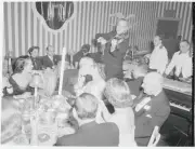New York Strolling Violinist entertain guests posh Manhattan night - 1952 Photo
