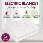 Fully Fitted Soft Electric Blanket Heated Pad Winter Underlay Single Queen King