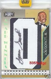 2008 CELEBRITY CUTS LETTER PATCH AUTO: LOU GOSSETT JR #1/25 AUTOGRAPH "FADED"
