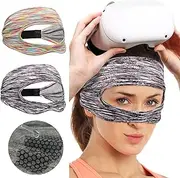 VR Eye Mask Cover Breathable Sweat Band Designed Adjustable Sizes HMD Padding for Use VR Workouts with Virtual Reality Headsets Oculus Quest 2 Go HTC Vive PS VR Gear VR (2pcs)