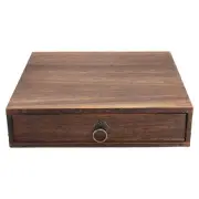 Wood Tea Storage Holder Vintage Drawer Organiser Jewelry Case for Countertop