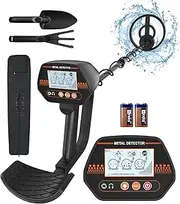 Metal Detector for Kids, DetectTrek Kids Metal Detector Waterproof with 8" High Accuracy Coil & Shovel Rake, All Metal & Disc Modes, Lightweight Adjustable Gold Detector for Junior & Youth, MD-4070