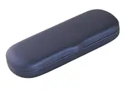 Hard Shell Eyeglass Case Clamshell for Small Frames, Metallic Matte Blue