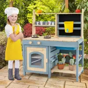 Costway2-In-1 Outdoor Kids Play Kitchen and Grocery Store for 3-8 Years Old Toddlers