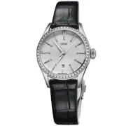 Oris Women's Artelier Watch Automatic Diamond Black Strap 01 561 7722 4951LS