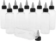 Pack of 10 100ml Empty Plastic Squeeze Bottles with Twist Suit for Solvents Ink Liquid Painting Glue -