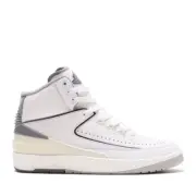 [DQ8562-100] Jordan Authentic Air Jordan 2 GS White Gray Sneakers *NEW*