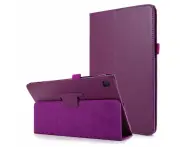 For Samsung Galaxy Tab A7 10.4in (2020) Case, Folio Solid Colour PU Leather Cover, Stand, Purple