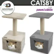 Hideaway Cat Tree House Bed Scratching Tower Sisal Rope Scratching Post