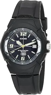 [Casio] Men's Enticer HD Analog Watch, Blue Dial, Black Band