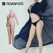 Roanyer Silicone C Cup Bodysuit with Breast Forms for Drag Queen LGBT Cos