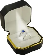 LED Black Double Ring Box for Engagement, Wedding, Proposal…Luxury Octagonal ...