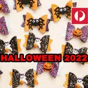 2022 Halloween pumpkin spider ghost glitter hair clips for toddler girl kids NEW