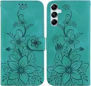 Compatible with Samsung Galaxy A15 5G Flip Kickstand Cover,Compatible with Samsung Galaxy A15 4G Card Slot Wallet Case Green