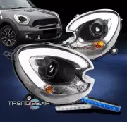 For 2011-16 Mini Cooper Countryman Xenon Projector Black Headlight +Blue LED DRL (for: Mini)