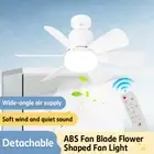 E27 Socket Fan 40W Ceiling Fan with Dimmable LED Light & Remote Controller