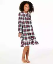 Family PJs Kids Girls 2T-3T Stewart Plaid Holiday Nightgown Pajama