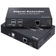 HDMI KVM USB Extender Over Cat5e/6/7 Network Cable Up to 164ft/50m, 1080P KVM...