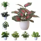 Green Artificial Plants Bonsai Faux Grass Simulation Greenery Bonsai