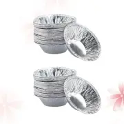 200 Pcs Mini Cheesecake Pans Quiche Kit Non-stick Tart Delicate Baking Molds