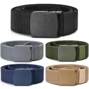 Tactical Men's Nylon Belts,5 Pack Mens Belts Casual，Military Canvas Outdoor M...