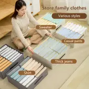 Storage Box Foldable Storing 14 Grids Wardrobe Clothing Organizer Non-deformable