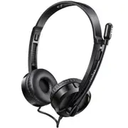 Rapoo H100 Wired Headset - Black Stereo - 3.5mm Audio Port - Microphone noise reduction - Adjustable rotation - Lightweight design - Comfortable to wear [H100]