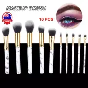 10pcs Professional Makeup Brush Set Foundation Blusher Cosmetic Make Up BrusheUL