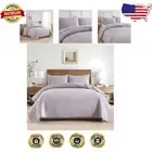 Elegant King Size Cotton Coverlet Set, Geometric Diamond Design for All Seasons