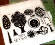 CTMH C1368 TREETOPS ~ Modern Style Trees & Bushes, life is good