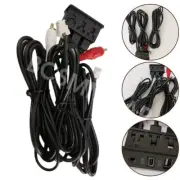 Car Navigation Interface Extension Cable Adapter Panel USB+TYPE-C+RCA AUX Port