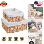 Versatile Stackable Wicker Baskets for Living Room and Pantry Organization