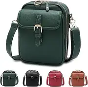 [Generic] Vintage Large Capacity Messenger Bag, 2025 Upgrade Vintage Double Layer Large Capacity Mini Messenger Bag, Retro double-layer cowhide mini messenger bag, Crossbody Purse with Card Slots
