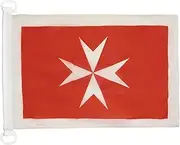 Malta Civil Ensign NAUTICAL Flag 18'' x 12'' - Maltese merchant flags 30 x 45 cm - Banner 12x18 in for boat - AZ FLAG