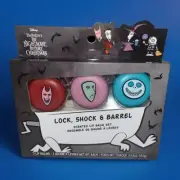 Disney Nightmare Before Christmas Oogie's Boys Lip Balm Set Lock Shock Barrel