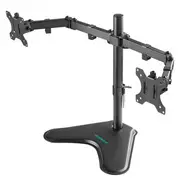 mbeat activiva Dual-Screen Monitor Arm with Free-Standing Base