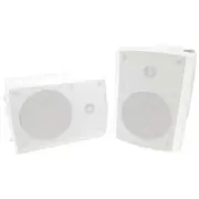 [TechBrands] 5" Indoor Outdoor 2-way Adjustable Speaker w/ Mount (White)