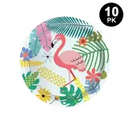 Flamingo Tropical Theme 7 inch 17cm Plates 10PK - Kids Birthday Party Tableware